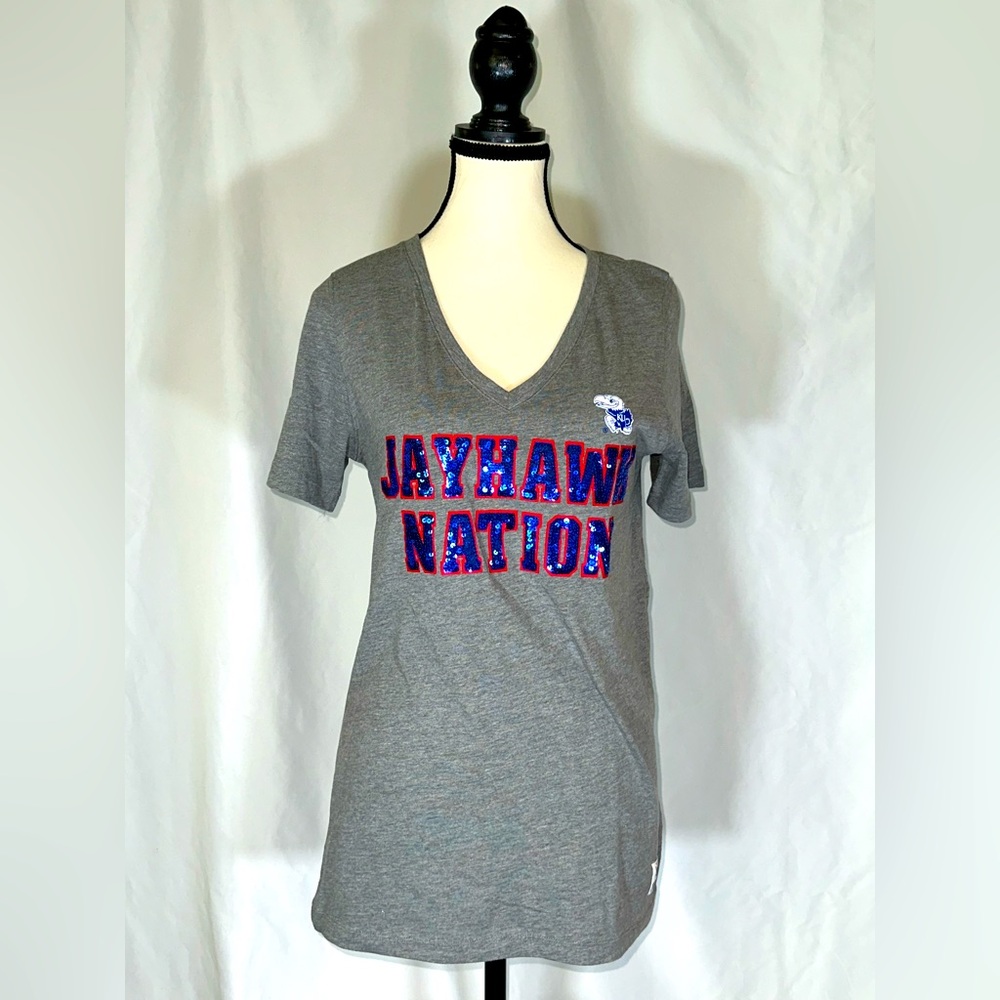 Victoria's Secret 5th & Ocean • University of Kansas JAYHAWK NATION Sequin Sz Lg